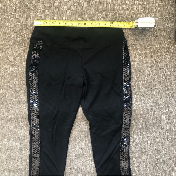 INC INTERNATIONAL CONCEPT BLACK EMBELLISHED SEQUIN DETAIL SPANDEX LEGGING - Picture 4 of 10